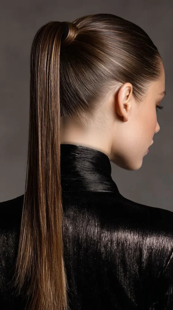 Stylish ponytail hairstyle 13