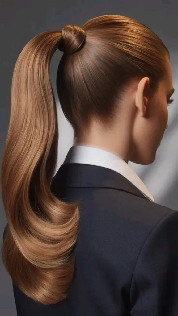 Stylish ponytail hairstyle 15