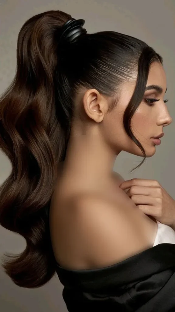Stylish ponytail hairstyle 16