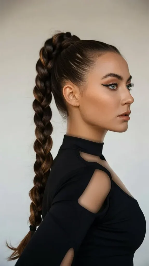 Stylish ponytail hairstyle 17