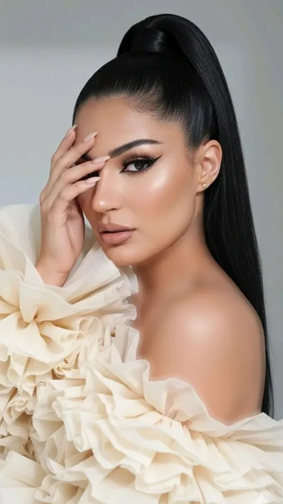 Stylish ponytail hairstyle 19