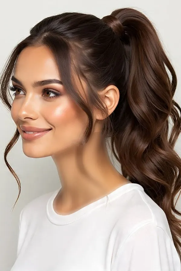 Stylish ponytail hairstyle 21