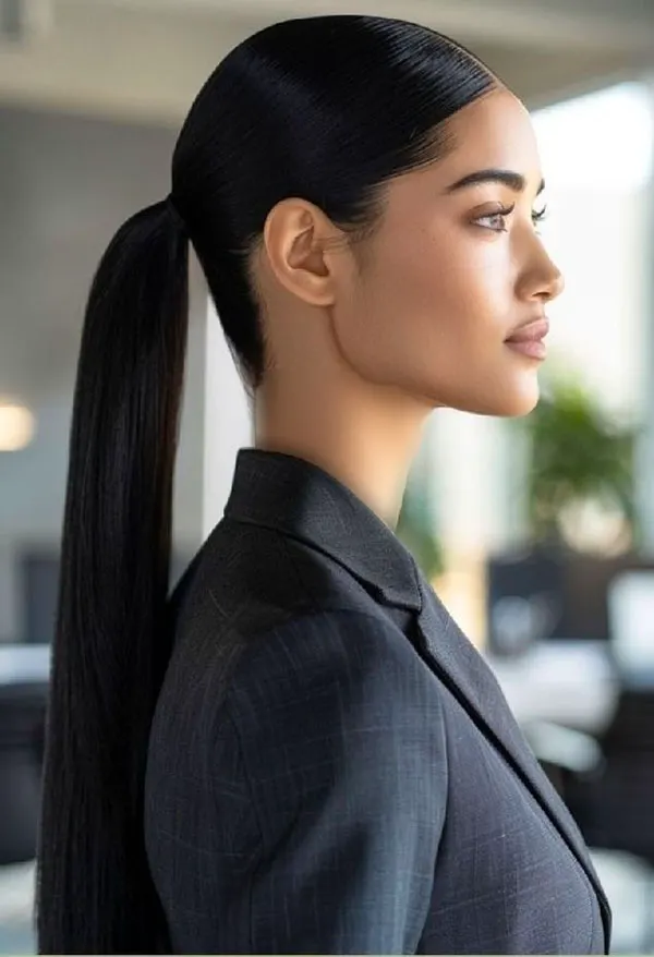 Stylish ponytail hairstyle 25