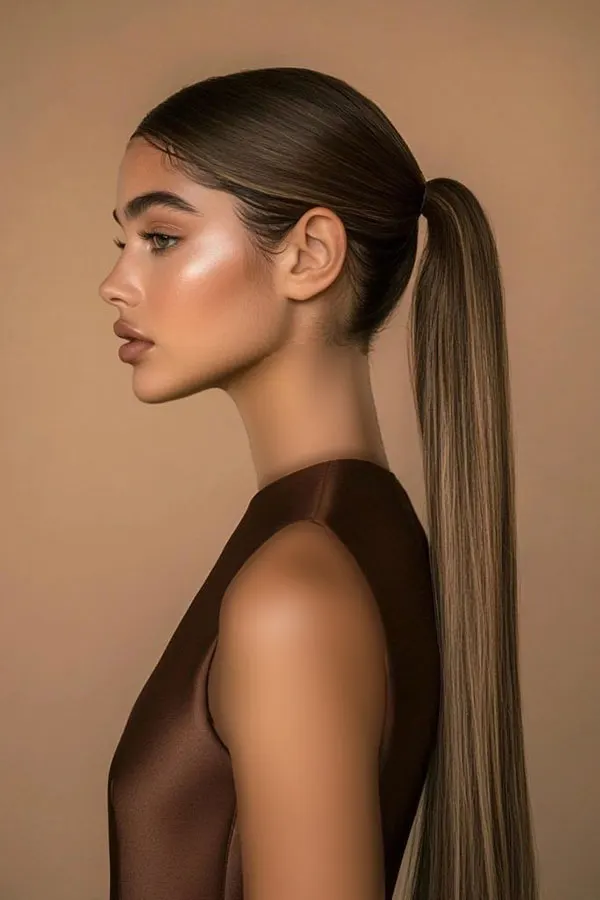 Stylish ponytail hairstyle 5