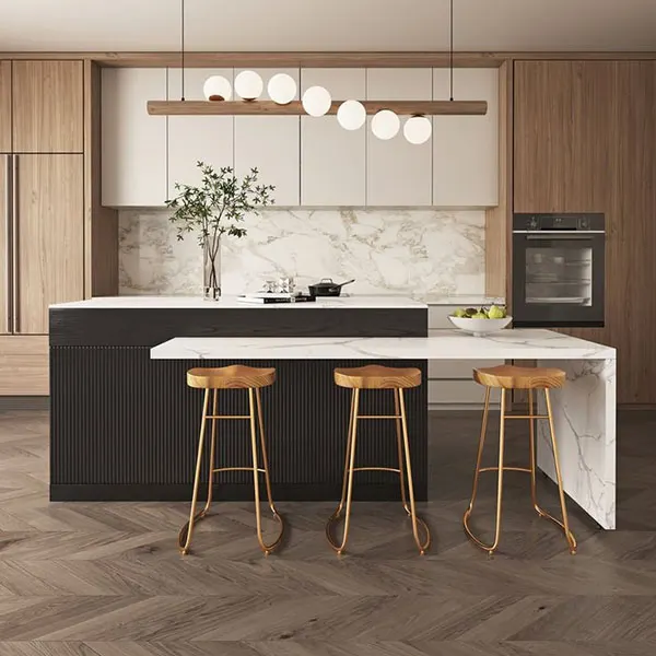 33 ایده کابینت بژ و چوب | چوب غالب یا بژ غالب؟ کدوم ترکیب برای خونت بهتره؟ 5 Beige and wood cabinets 1