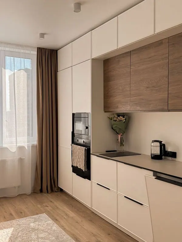 33 ایده کابینت بژ و چوب | چوب غالب یا بژ غالب؟ کدوم ترکیب برای خونت بهتره؟ 27 Beige and wood cabinets 20