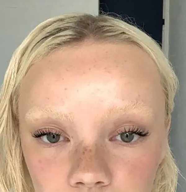 Bleach eyebrows 17