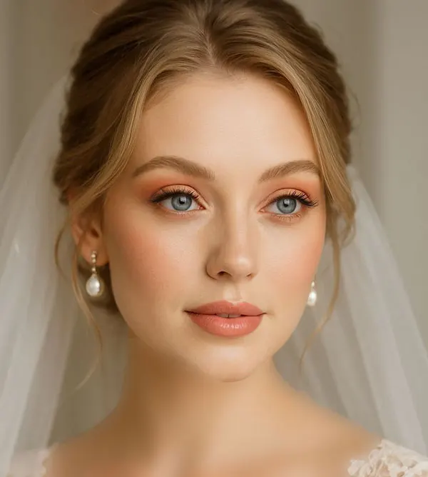 31 مدل میکاپ لایت عروس اروپایی ؛ وقتی میخوای «خودت» باشی، نه یه نسخه فیلترشده! 12 Bridal light makeup 9