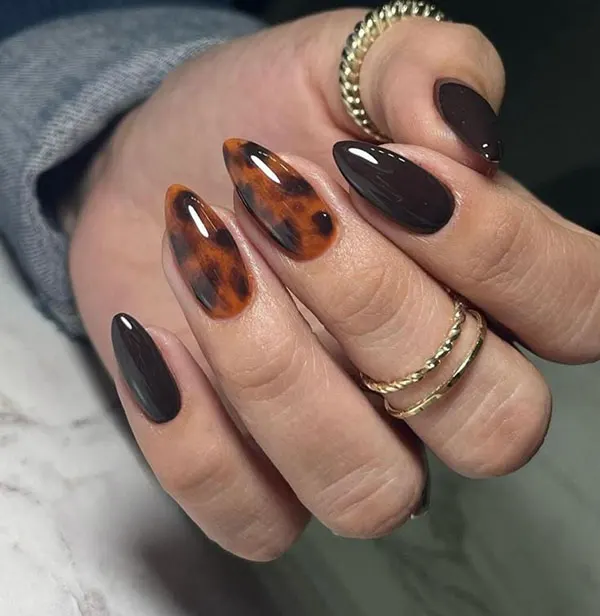 Brown leopard nail 10