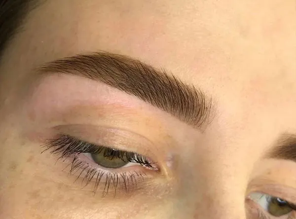 Brown micro eyebrow model 11