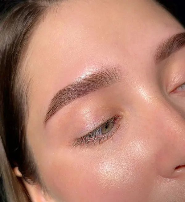 Brown micro eyebrow model 13