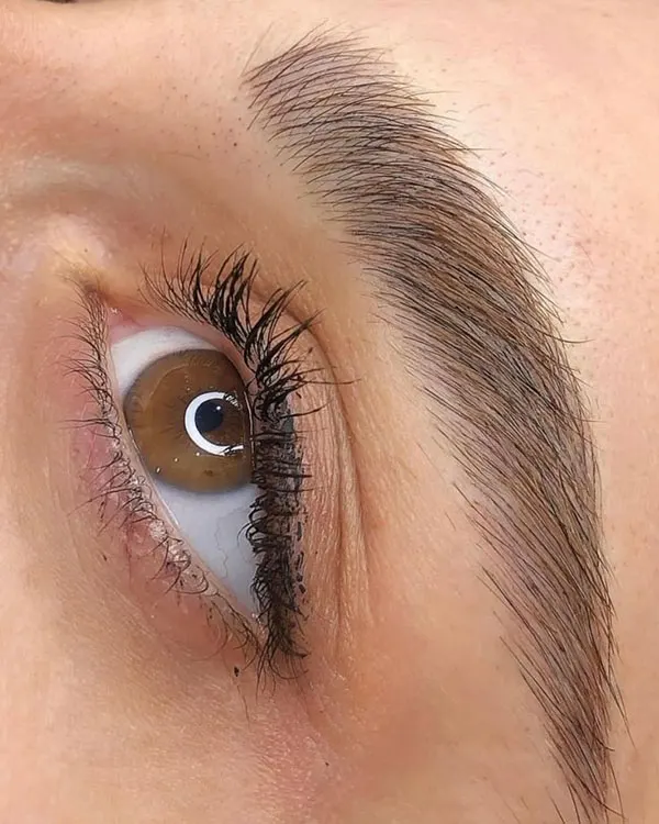 Brown micro eyebrow model 2