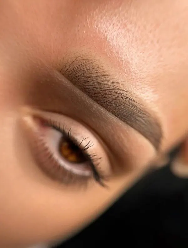 Brown micro eyebrow model 23