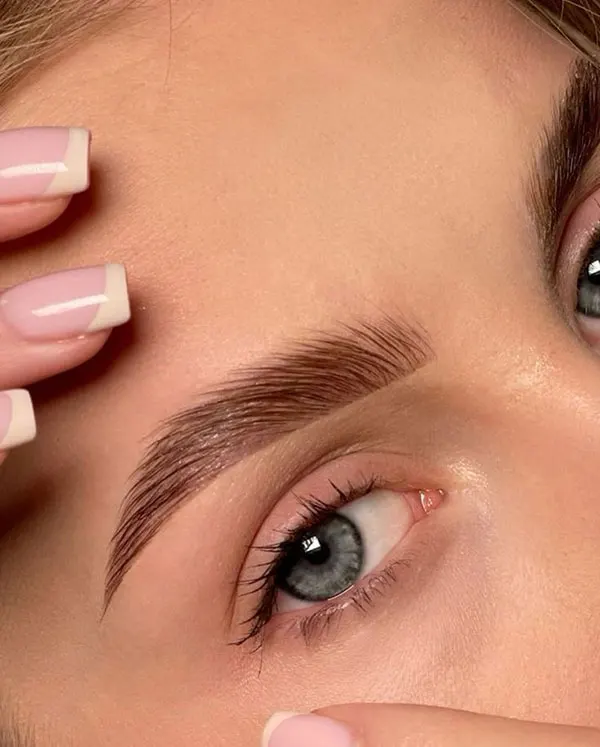 Brown micro eyebrow model 26