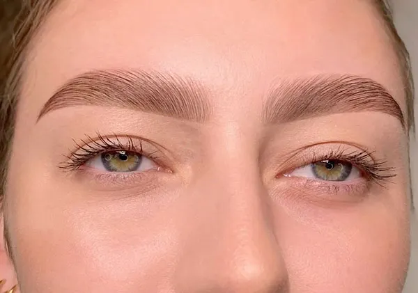 Brown micro eyebrow model 28