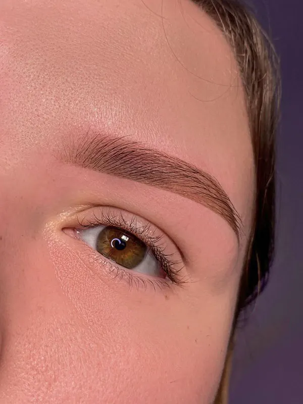 Brown micro eyebrow model 29