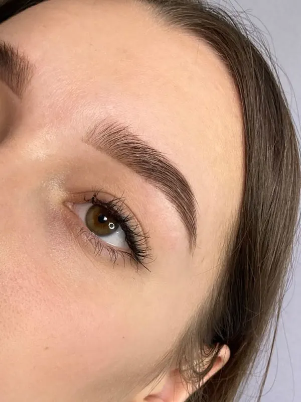 Brown micro eyebrow model 5