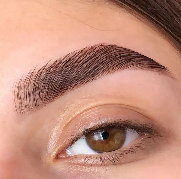Brown micro eyebrow model 7
