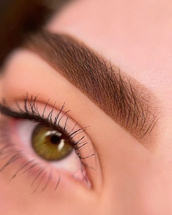 Brown micro eyebrow model 8