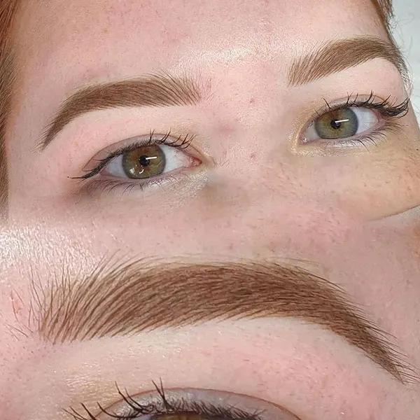 Brown micro eyebrow model 9