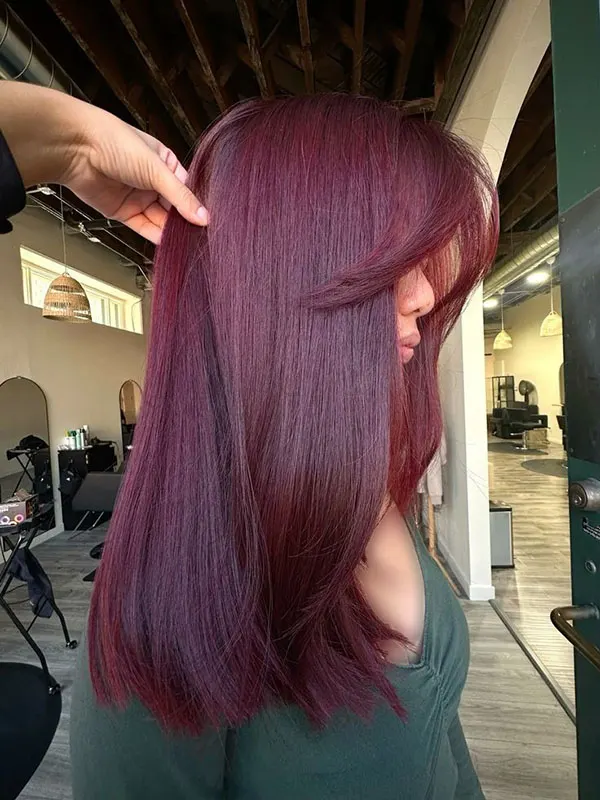 Cherry hair color without bleach 6