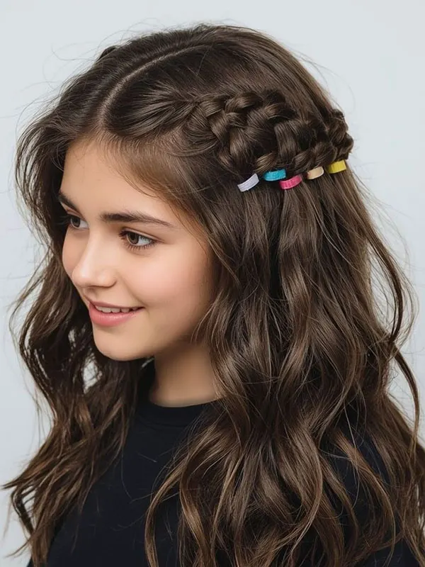 33 مدل مو بچه گانه برای مهمانی؛ از بافت ظریف تا دماسبی حبابی! 15 Childrens hairstyles for parties 10