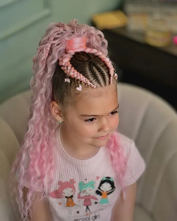 33 مدل مو بچه گانه برای مهمانی؛ از بافت ظریف تا دماسبی حبابی! 18 Childrens hairstyles for parties 12
