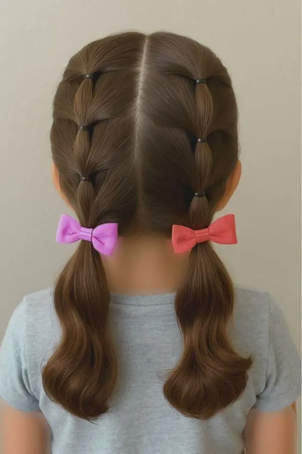 33 مدل مو بچه گانه برای مهمانی؛ از بافت ظریف تا دماسبی حبابی! 21 Childrens hairstyles for parties 13