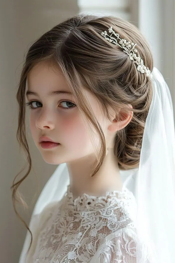33 مدل مو بچه گانه برای مهمانی؛ از بافت ظریف تا دماسبی حبابی! 24 Childrens hairstyles for parties 16