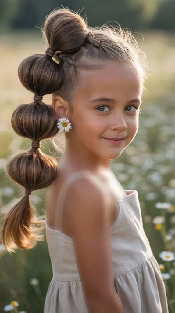 33 مدل مو بچه گانه برای مهمانی؛ از بافت ظریف تا دماسبی حبابی! 8 Childrens hairstyles for parties 2