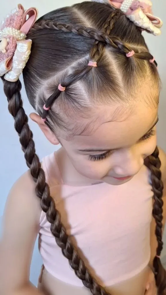 33 مدل مو بچه گانه برای مهمانی؛ از بافت ظریف تا دماسبی حبابی! 31 Childrens hairstyles for parties 23