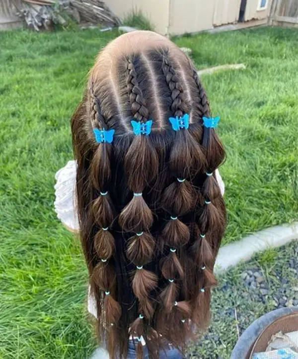 33 مدل مو بچه گانه برای مهمانی؛ از بافت ظریف تا دماسبی حبابی! 6 Childrens hairstyles for parties 3