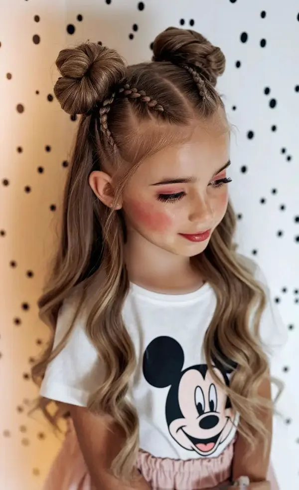 33 مدل مو بچه گانه برای مهمانی؛ از بافت ظریف تا دماسبی حبابی! 9 Childrens hairstyles for parties 5