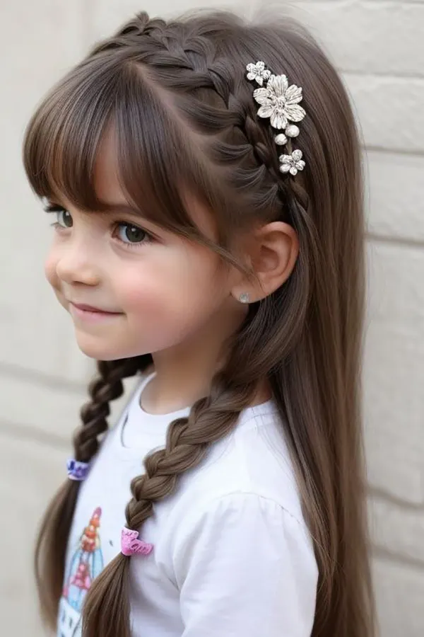 33 مدل مو بچه گانه برای مهمانی؛ از بافت ظریف تا دماسبی حبابی! 11 Childrens hairstyles for parties 7