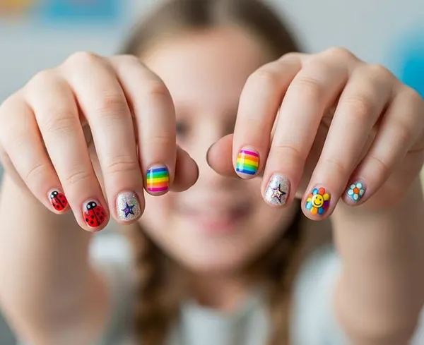 32 مدل ناخن بچه گانه فانتزی | طرحهایی که بچهها واقعاً دوست دارن! 19 Childrens nail model 15