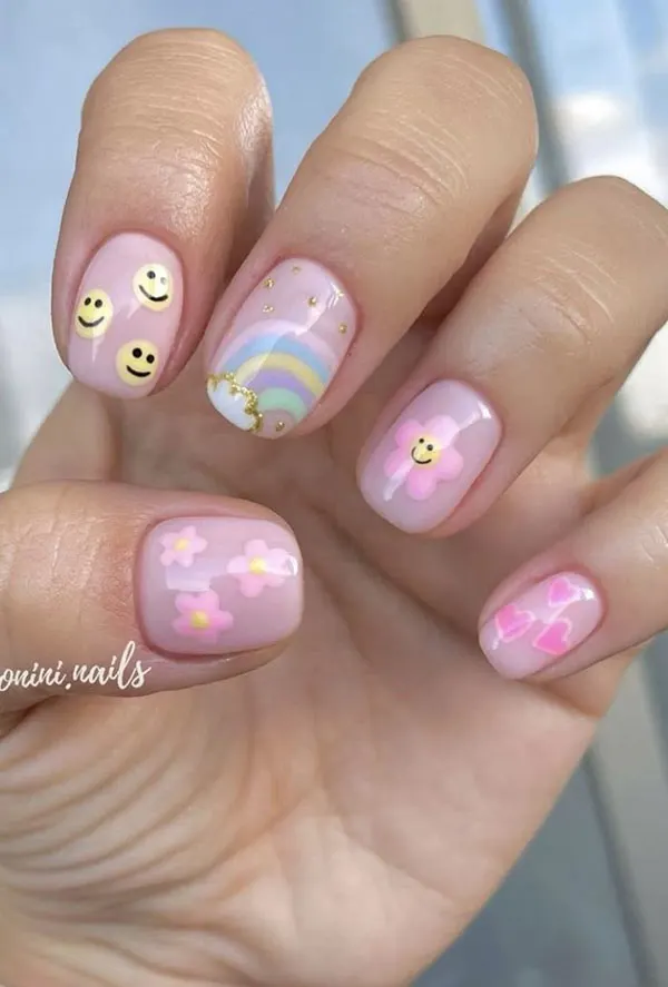 32 مدل ناخن بچه گانه فانتزی | طرحهایی که بچهها واقعاً دوست دارن! 34 Childrens nail model 27
