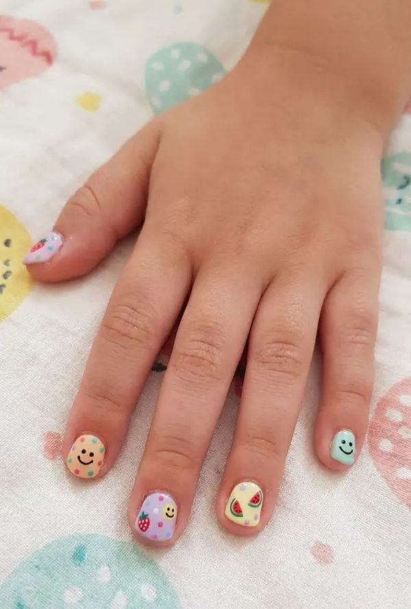 32 مدل ناخن بچه گانه فانتزی | طرحهایی که بچهها واقعاً دوست دارن! 4 Childrens nail model 3