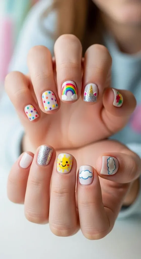 32 مدل ناخن بچه گانه فانتزی | طرحهایی که بچهها واقعاً دوست دارن! 22 Childrens nail model 31