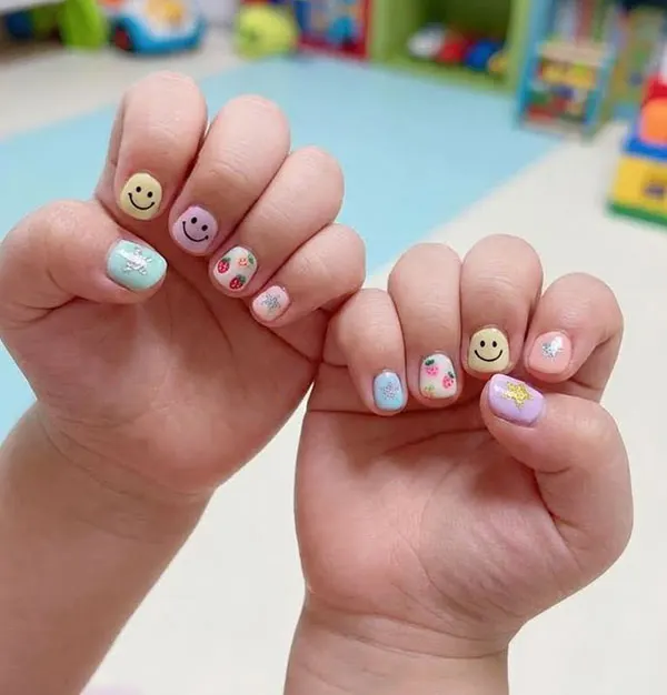 32 مدل ناخن بچه گانه فانتزی | طرحهایی که بچهها واقعاً دوست دارن! 7 Childrens nail model 5