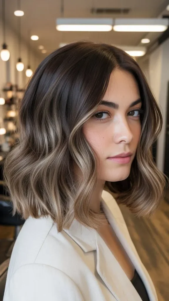 30 مدل رنگ مو هایلایت تیره و روشن موی کوتاه | این رنگ مو چرا هنوز از مد نیفتاده؟! 17 Dark and light highlight hair color for short hair 13