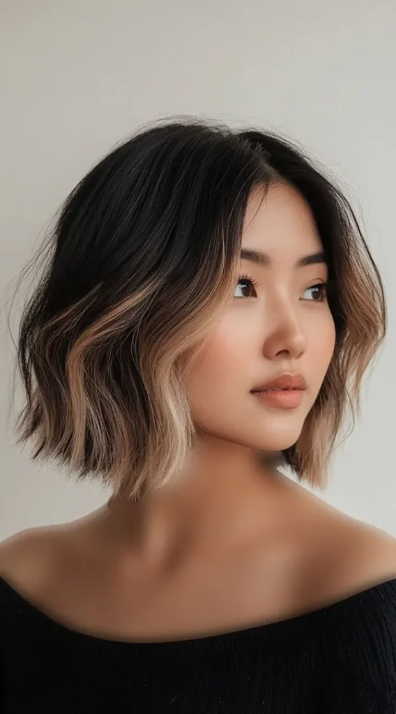 30 مدل رنگ مو هایلایت تیره و روشن موی کوتاه | این رنگ مو چرا هنوز از مد نیفتاده؟! 19 Dark and light highlight hair color for short hair 18