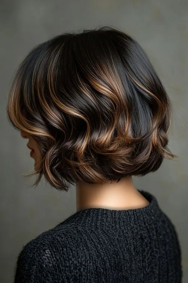 30 مدل رنگ مو هایلایت تیره و روشن موی کوتاه | این رنگ مو چرا هنوز از مد نیفتاده؟! 6 Dark and light highlight hair color for short hair 2
