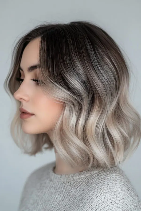 30 مدل رنگ مو هایلایت تیره و روشن موی کوتاه | این رنگ مو چرا هنوز از مد نیفتاده؟! 26 Dark and light highlight hair color for short hair 22