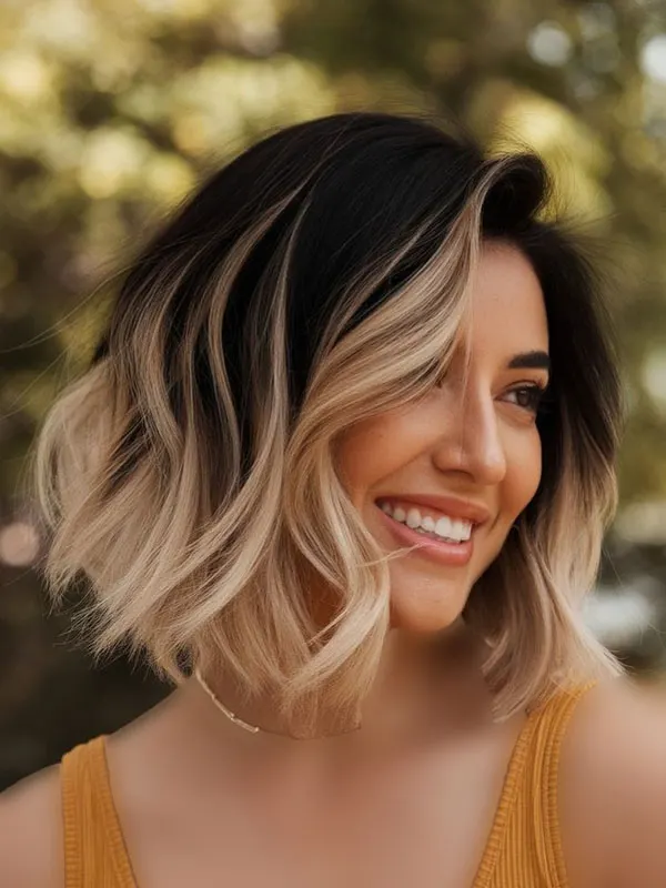 30 مدل رنگ مو هایلایت تیره و روشن موی کوتاه | این رنگ مو چرا هنوز از مد نیفتاده؟! 30 Dark and light highlight hair color for short hair 26
