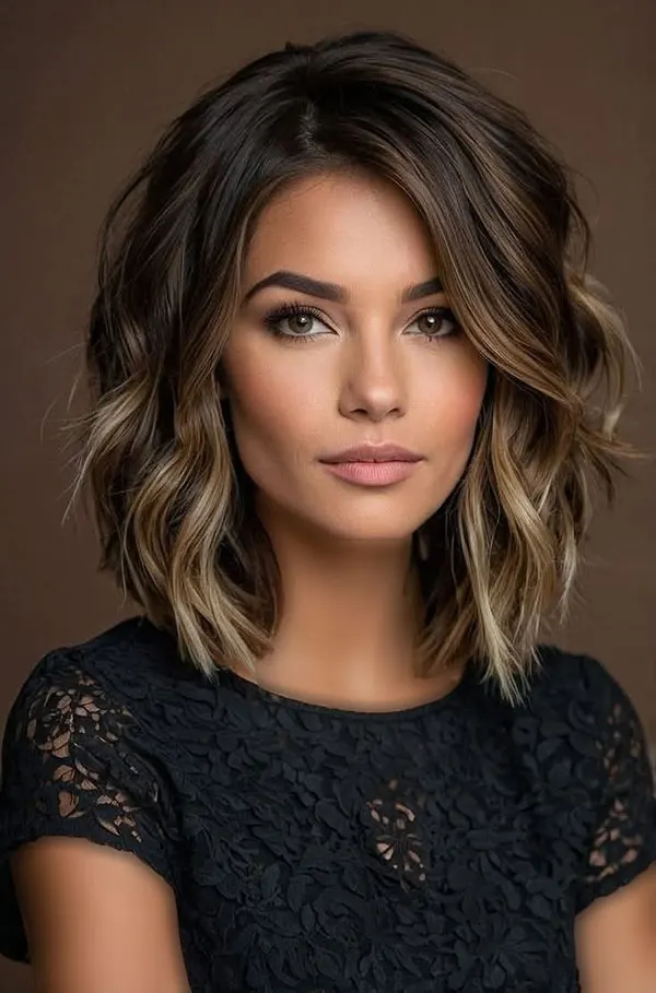 30 مدل رنگ مو هایلایت تیره و روشن موی کوتاه | این رنگ مو چرا هنوز از مد نیفتاده؟! 31 Dark and light highlight hair color for short hair 30