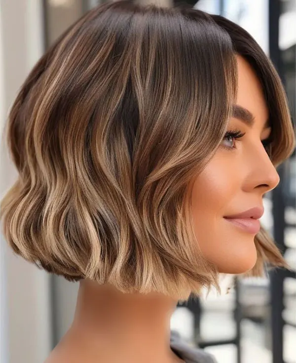 30 مدل رنگ مو هایلایت تیره و روشن موی کوتاه | این رنگ مو چرا هنوز از مد نیفتاده؟! 35 Dark and light highlight hair color for short hair 32