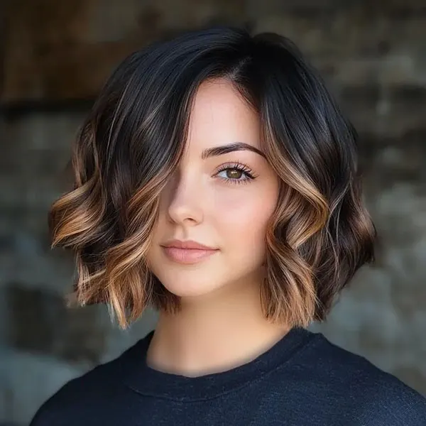 30 مدل رنگ مو هایلایت تیره و روشن موی کوتاه | این رنگ مو چرا هنوز از مد نیفتاده؟! 4 Dark and light highlight hair color for short hair 4