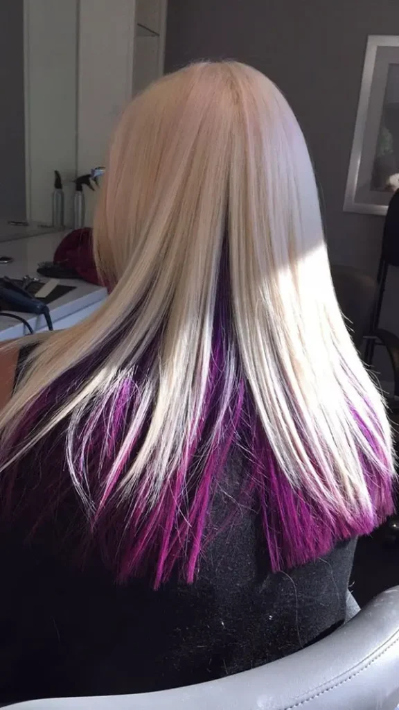 Dyeing the bottom of the hair 13