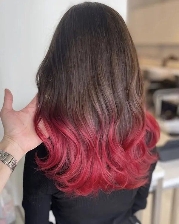 Dyeing the bottom of the hair 14