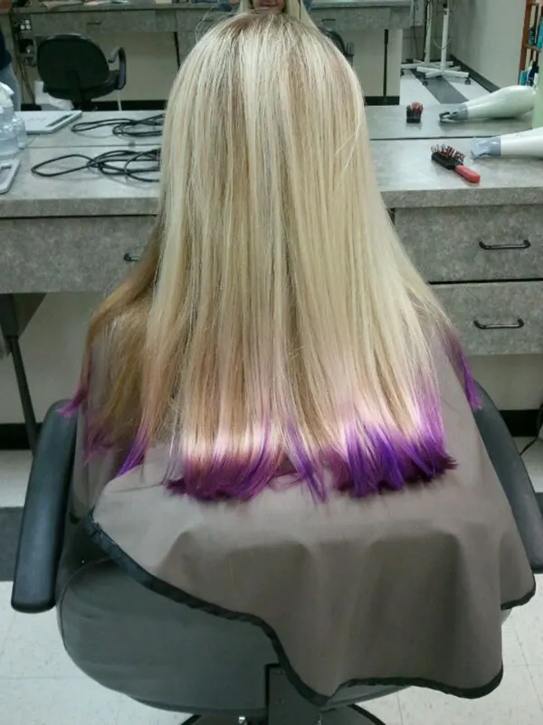 Dyeing the bottom of the hair 23